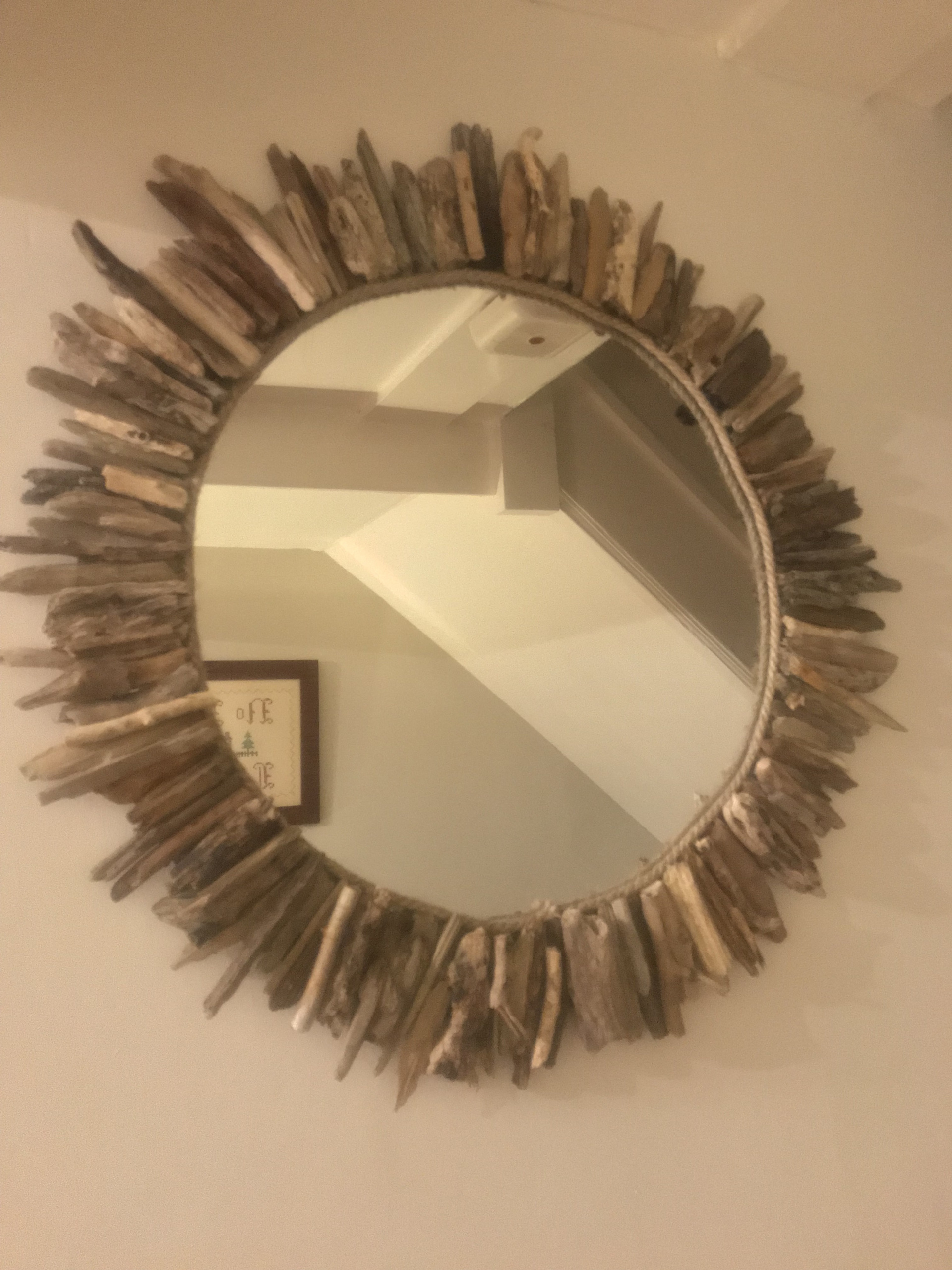 Round Driftwood Mirror, Driftwood Round Mirror